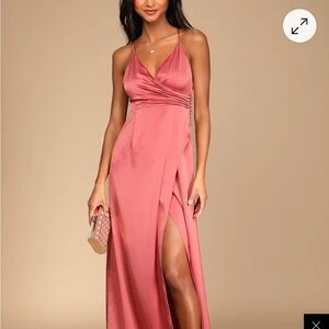 Small Lulus Elegant Dark Pink Evening Gown